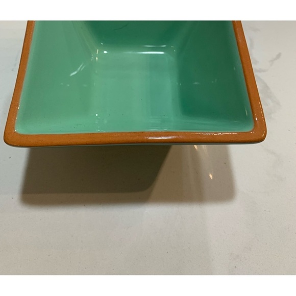 Crate&Barrel Other - 🌻Crate and barrel made in Portugal 4 inch square teal and orange brick b…